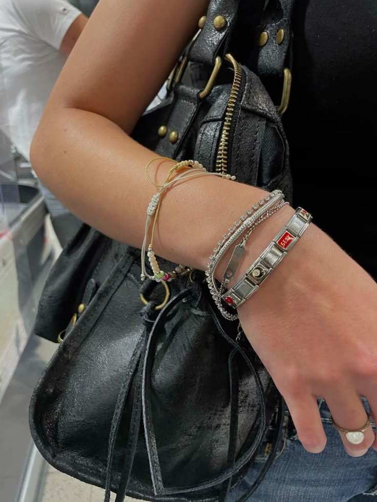 Customer wearing Charmette bracelet