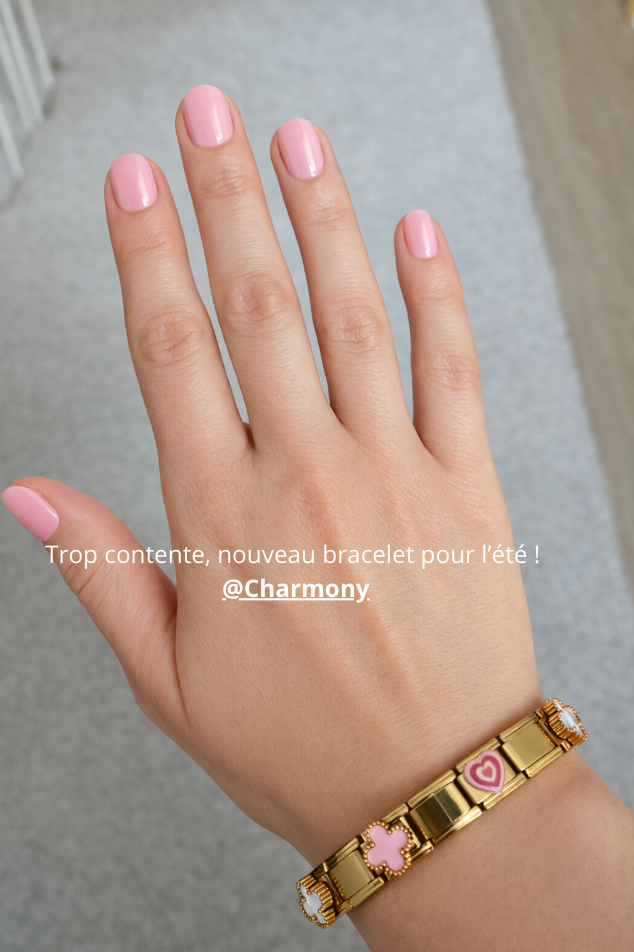 Customer wearing Charmette bracelet