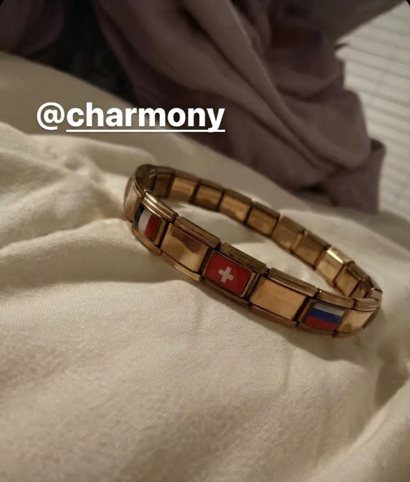 Customer wearing Charmette bracelet