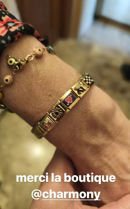 Customer wearing Charmette bracelet