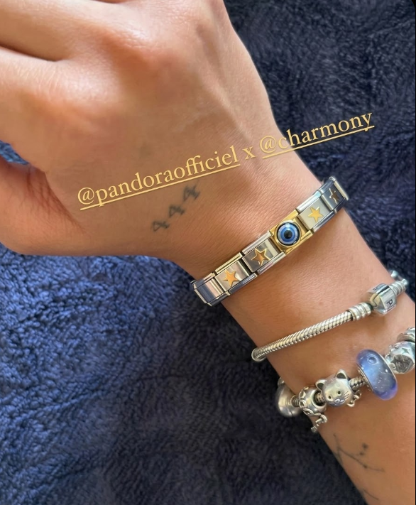 Customer wearing Charmette bracelet