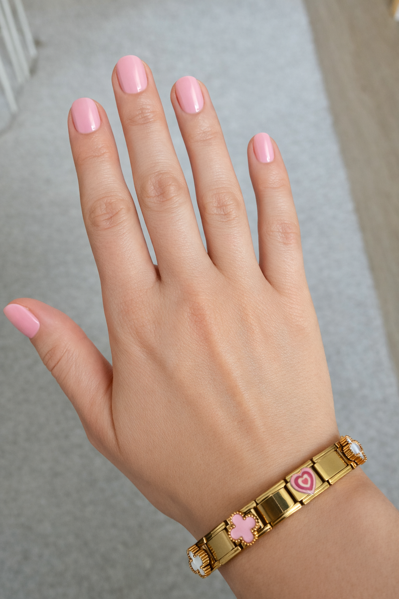 Customer wearing Charmette bracelet