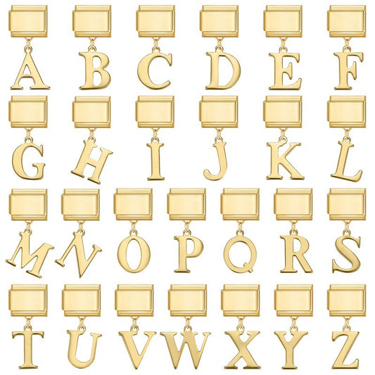 Lettres Brillantes Dorées - Pendentif