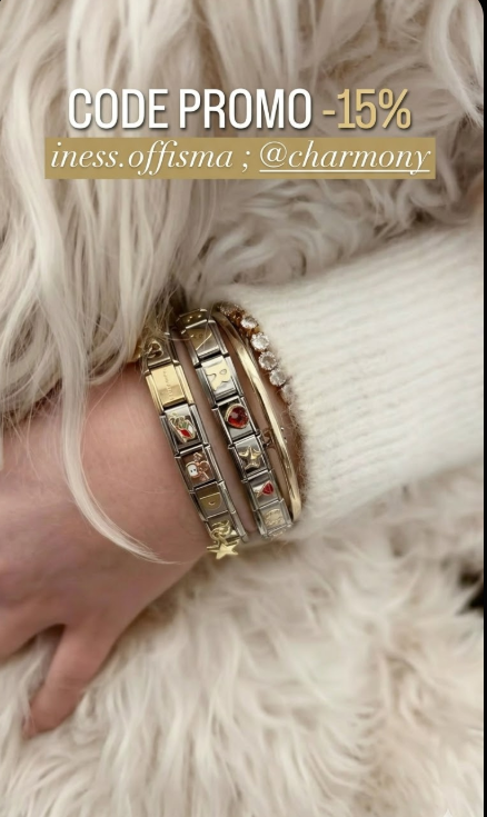 Customer wearing Charmette bracelet